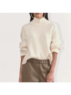Everlane The Cloud Oversized Turtleneck Bone Size Medium NWT